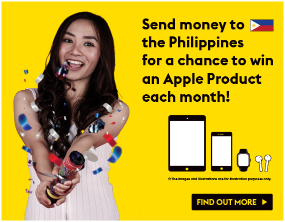 Send money to the Philippines for a chance to win an Apple Product each month!